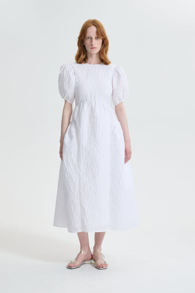 CBCATRINE | DRESS MARGUERITTE CLOQUÉ WHITE – Cecilie Bahnsen