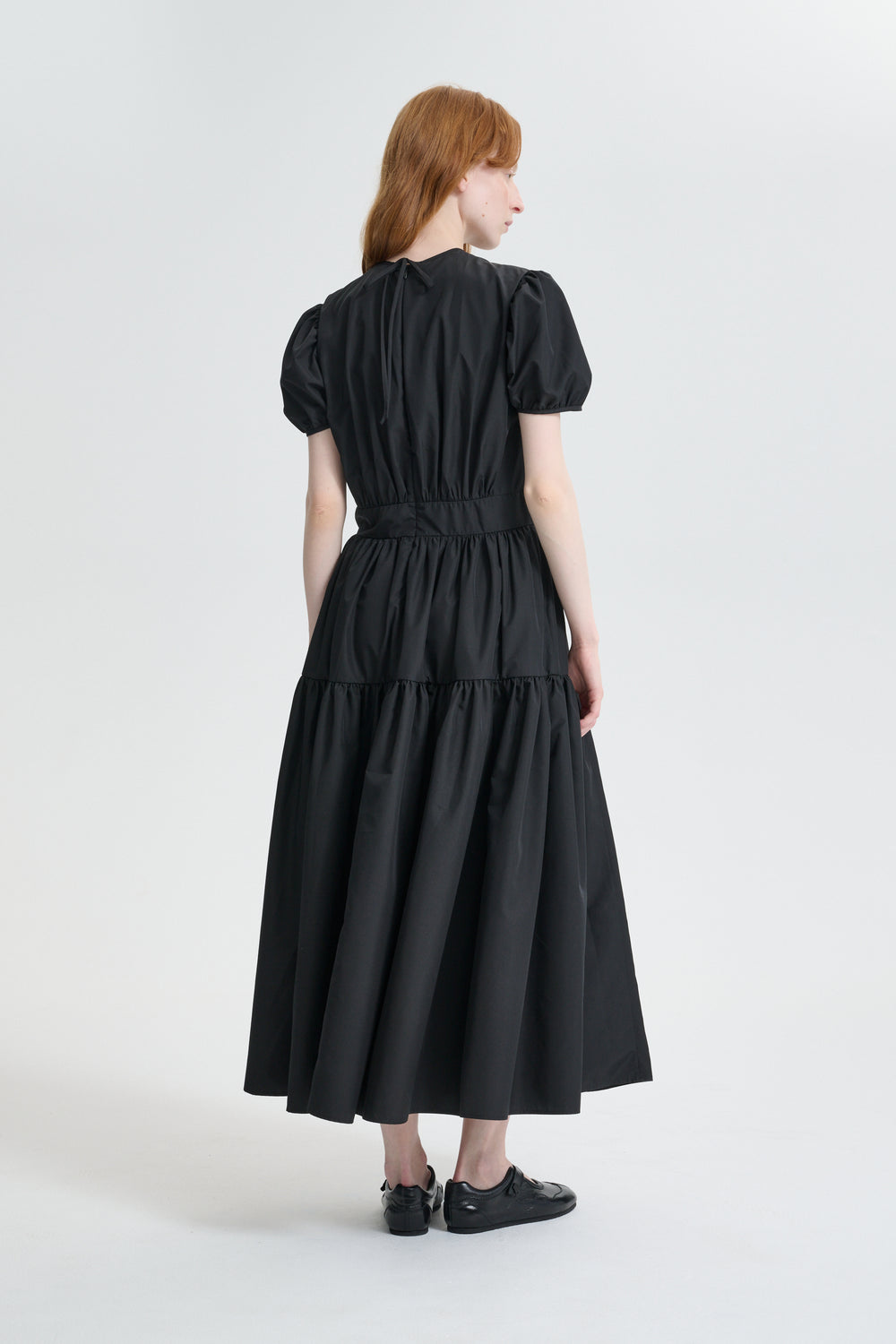 CBCILIA | DRESS RECYCLED FAILLE BLACK