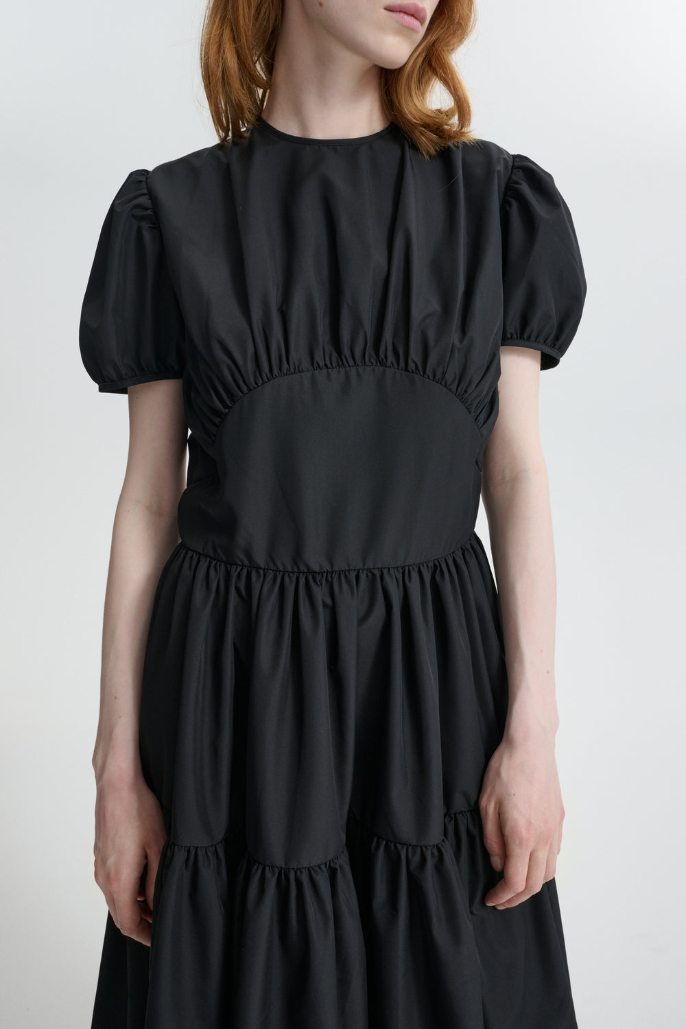 CBCILIA | DRESS RECYCLED FAILLE BLACK