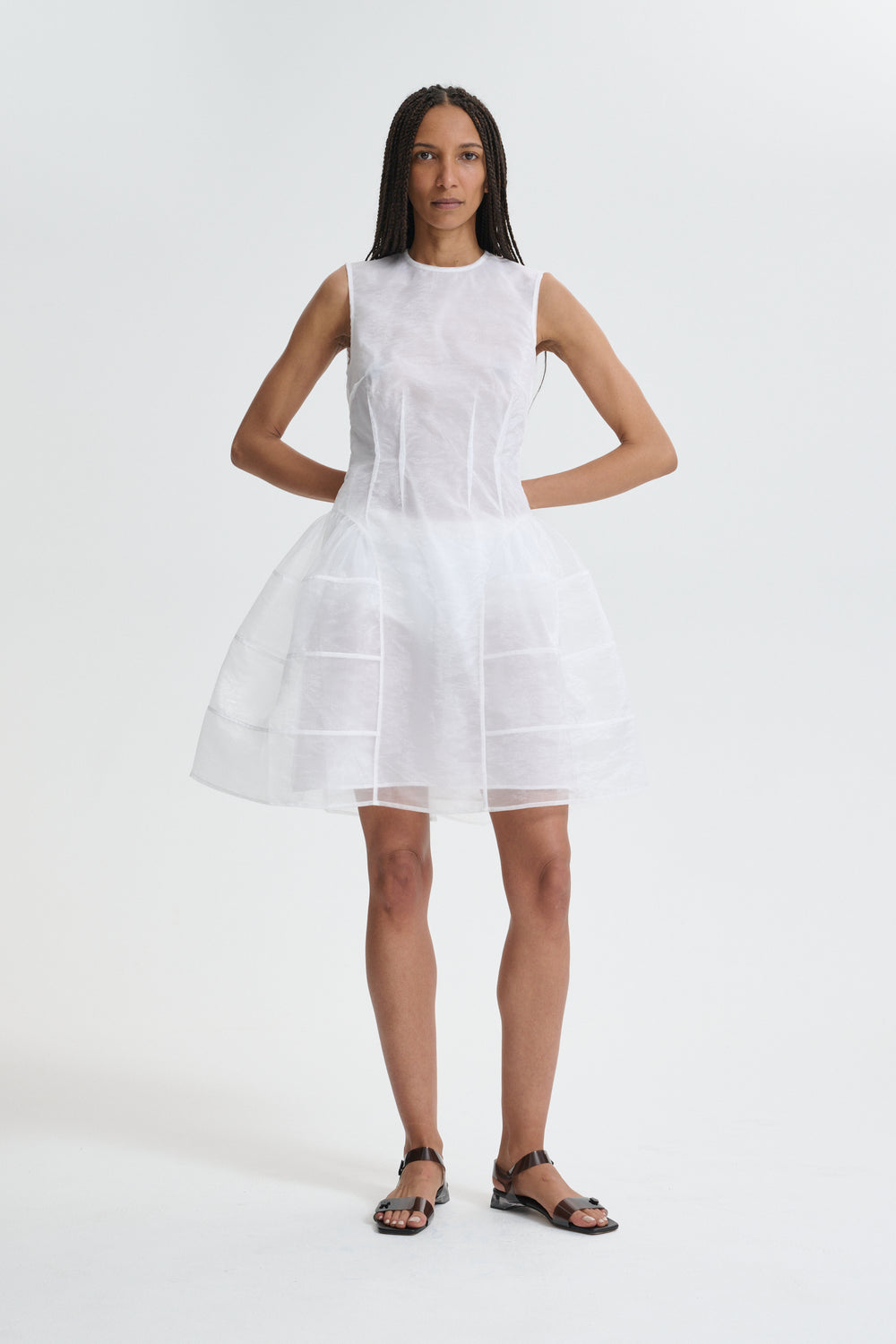 CBCLAUDIE | DRESS LIQUID MYRTIA WHITE