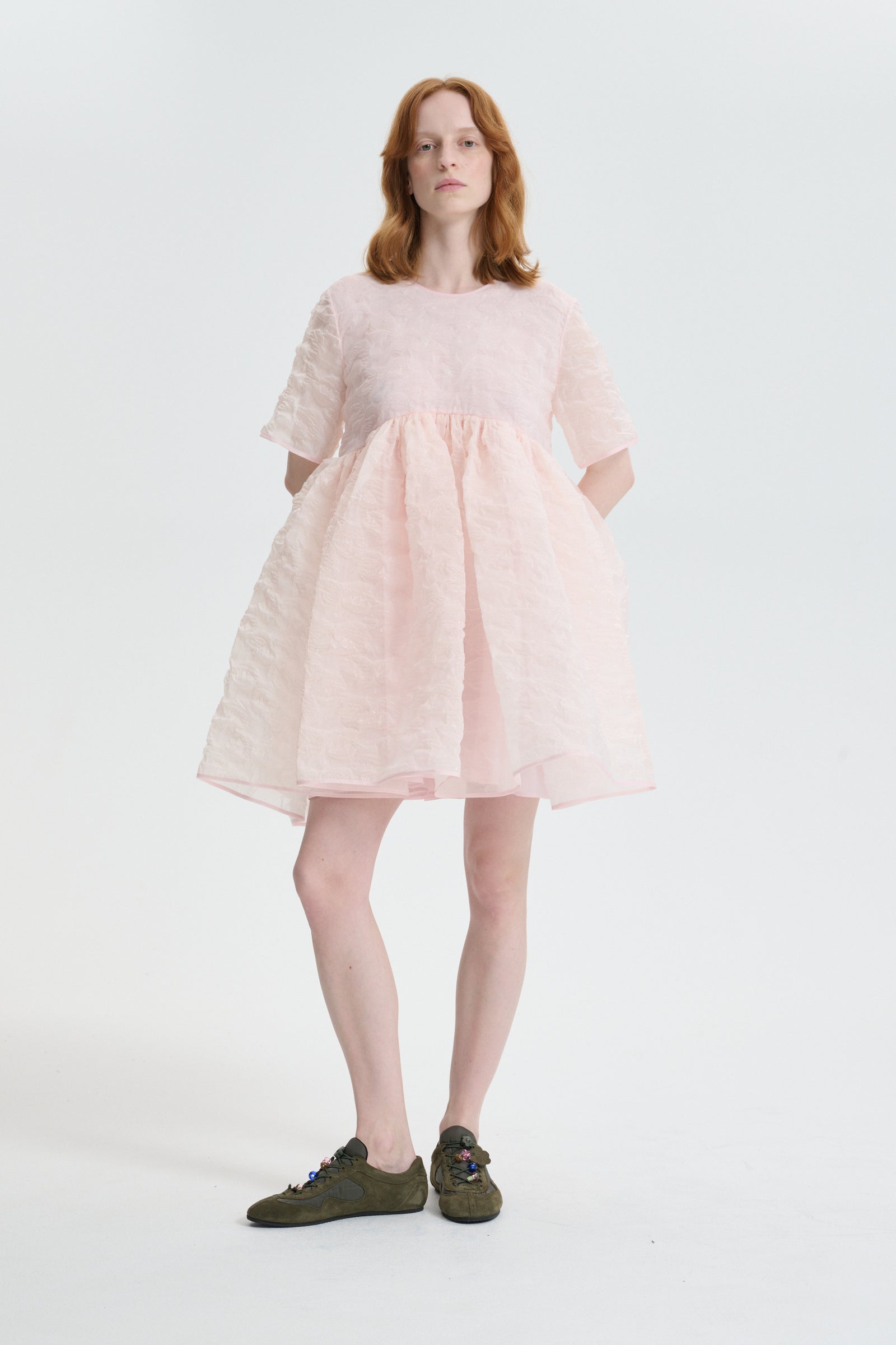 CBBRITNEY | DRESS PLUMERIA MATELASSÉ LIGHT PINK