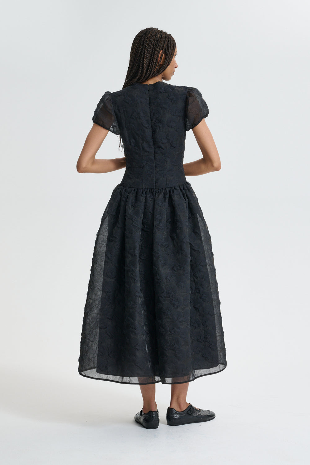 CBCLEOPATRA | DRESS PLUMERIA MATELASSÉ BLACK