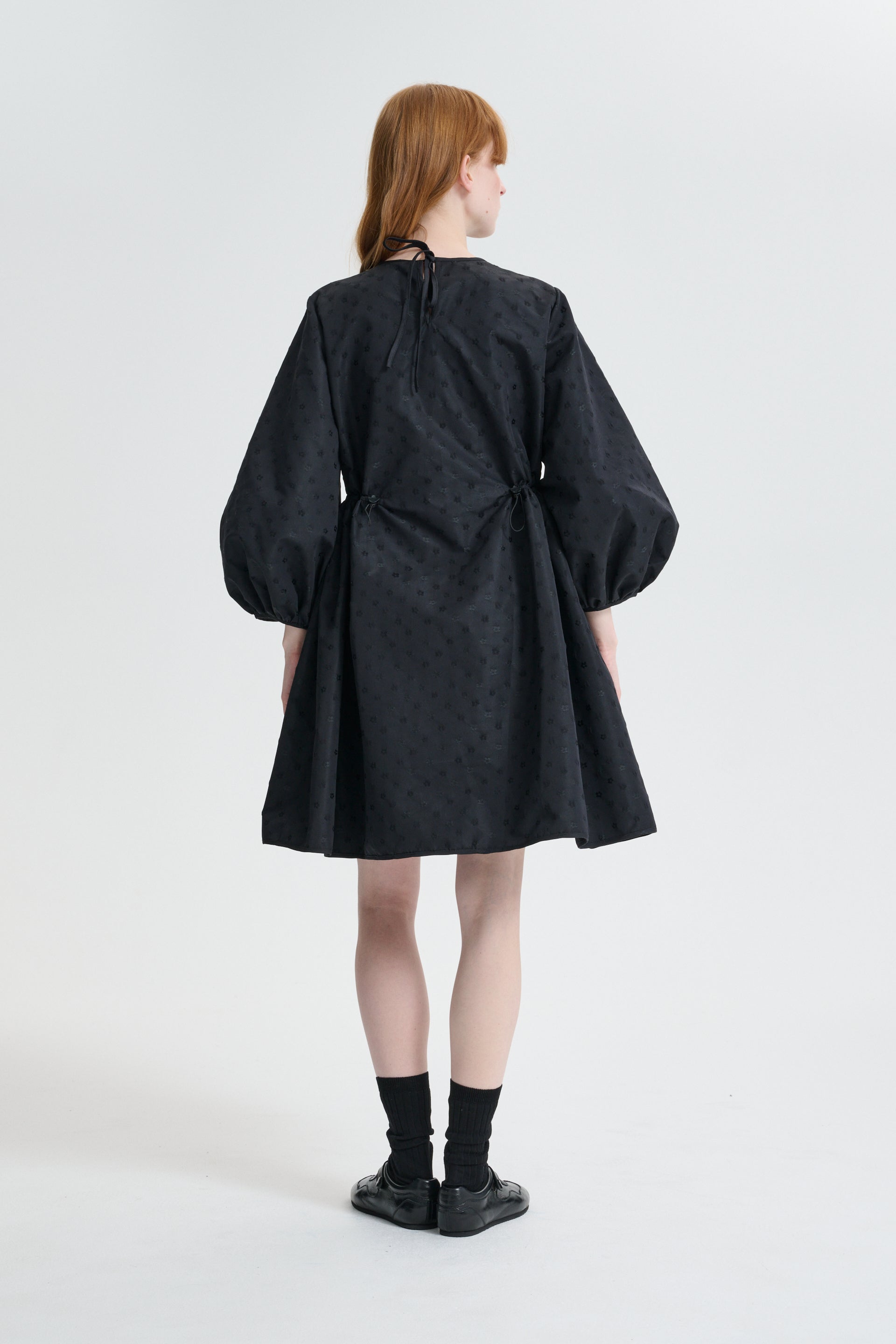 CECILIE BAHNSEN フリル　リボン　シャツ　UK6 CBCLO | DRESS IRIS JACCQUARD BLACK – Cecilie Bahnsen