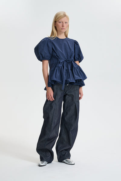 CBBALE | TOP CRISP RIPSTOP NAVY – Cecilie Bahnsen