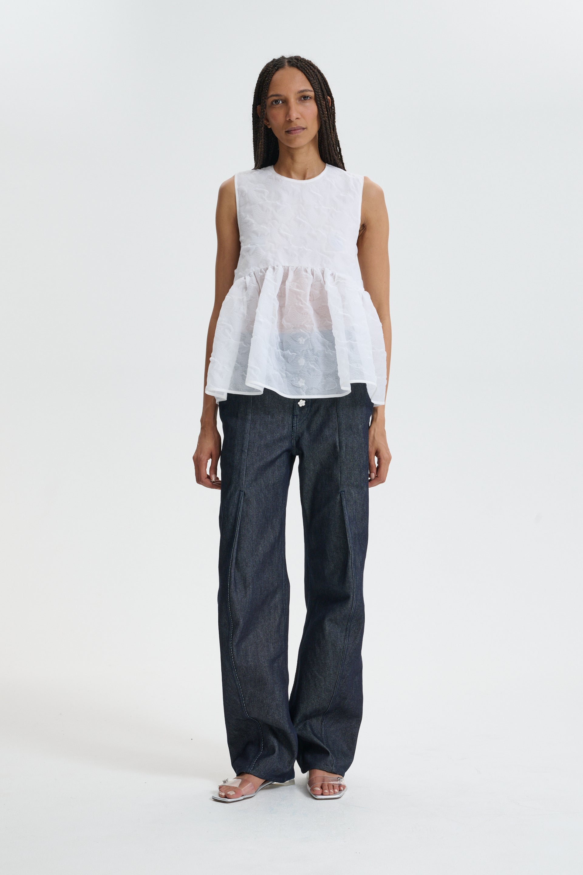 CBCORA | TOP PLUMERIA MATELASSÉ WHITE – Cecilie Bahnsen