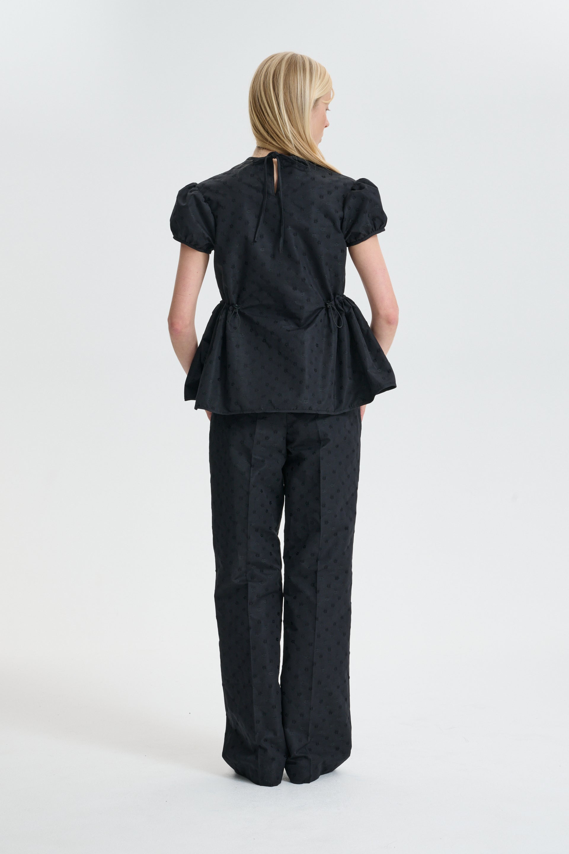 CBCHIARA | TOP IRIS JACCQUARD BLACK