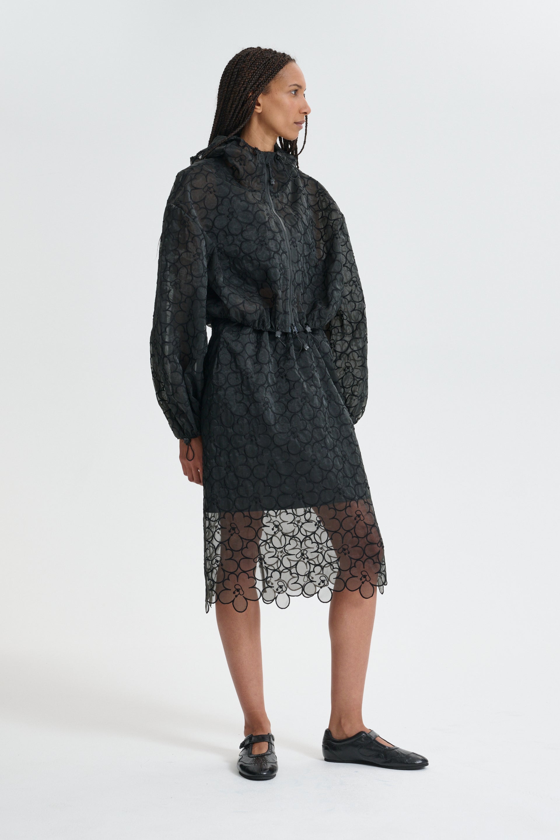 CBAISHA | BLOUSON JACKET FELICIA EMBROIDERY BLACK