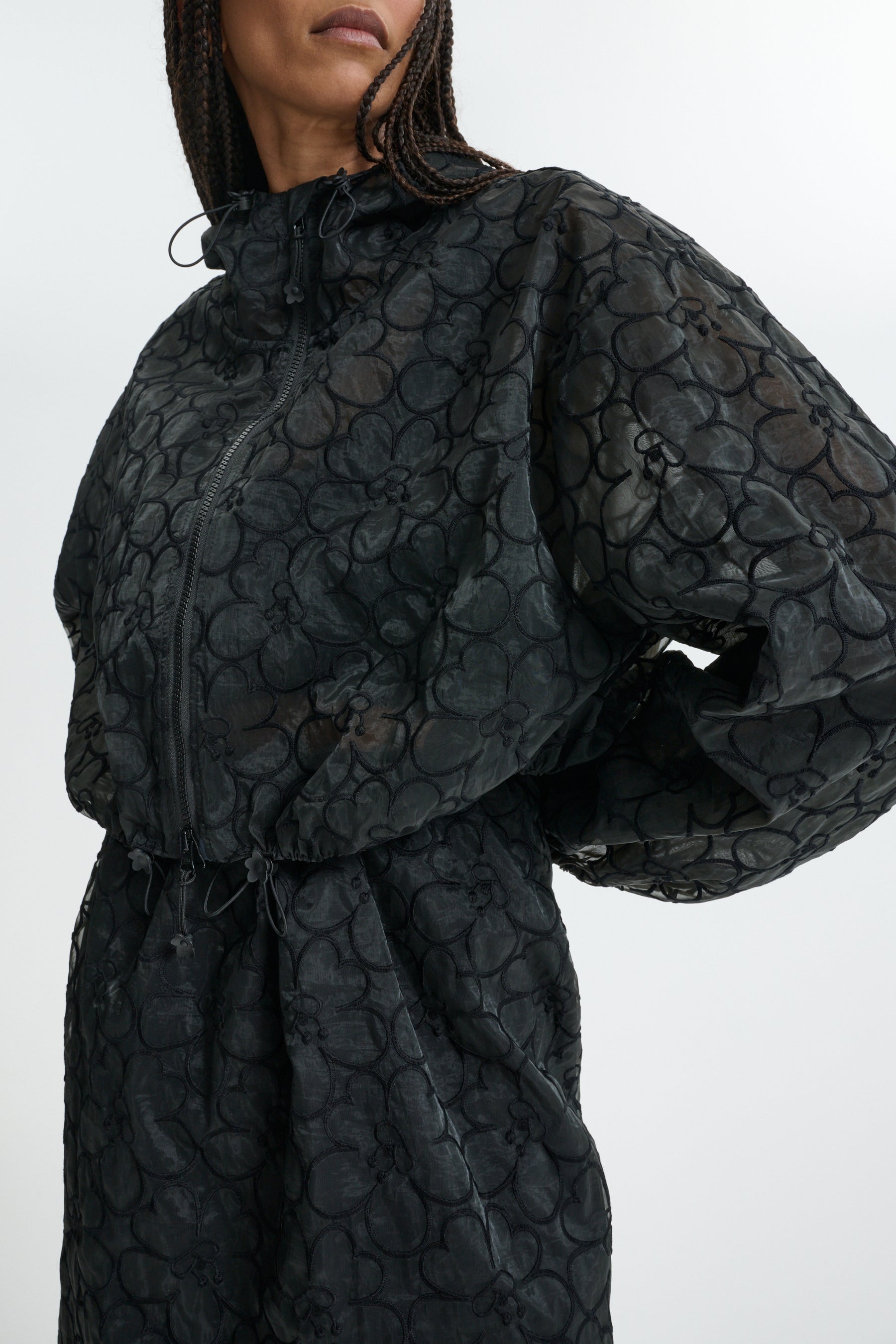 CBAISHA | BLOUSON JACKET FELICIA EMBROIDERY BLACK