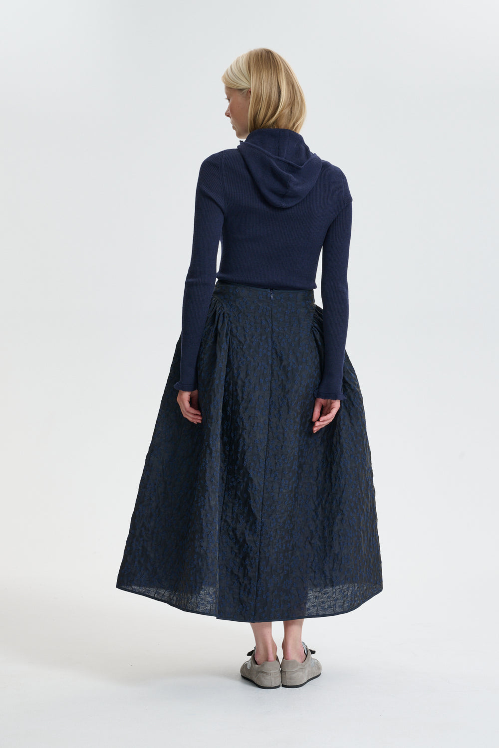CBFABIOLA | SKIRT MARGUERITTE CLOQUÉ NAVY