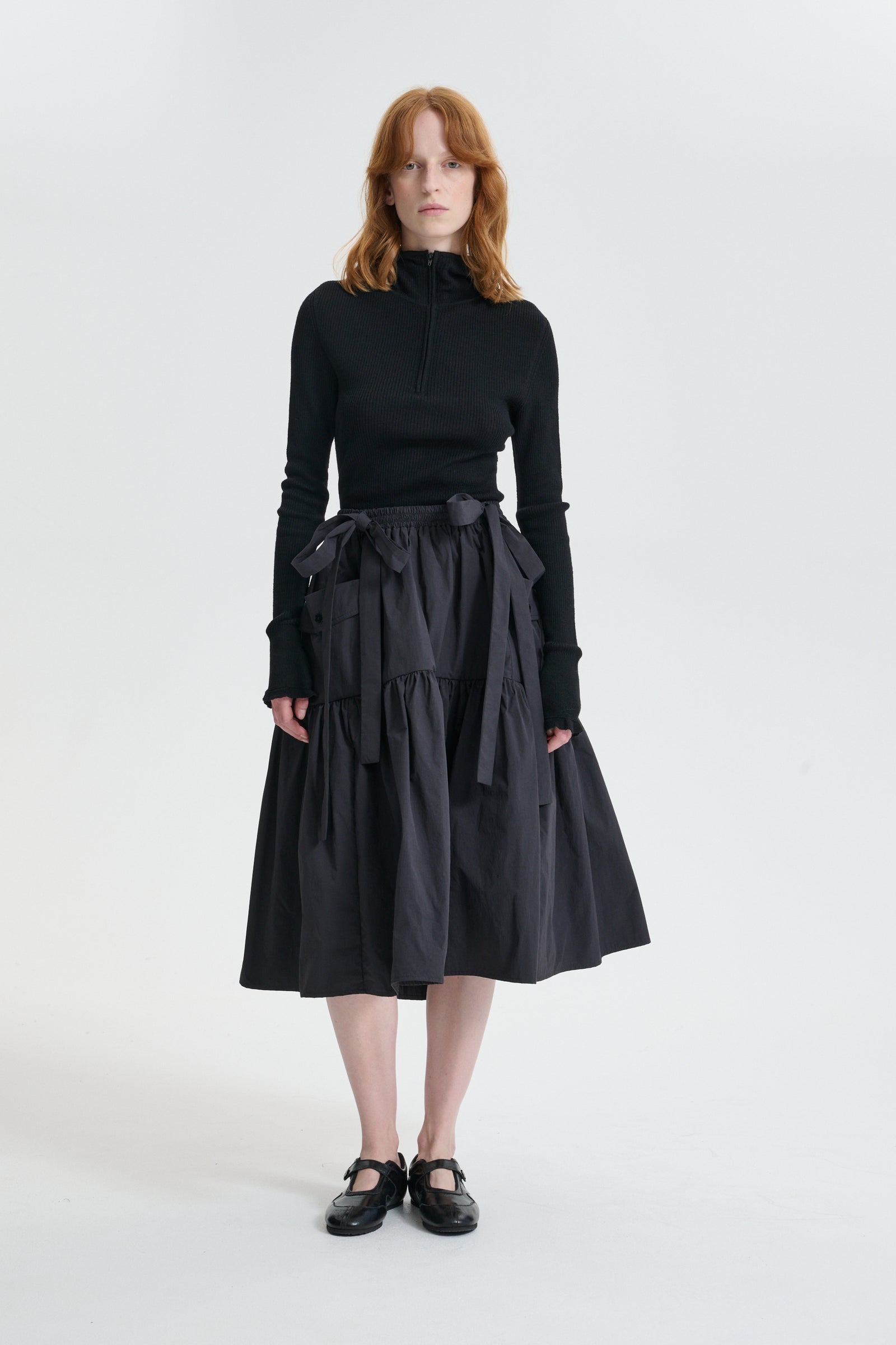 CBCAI | SKIRT CRISP RIPSTOP BLACK