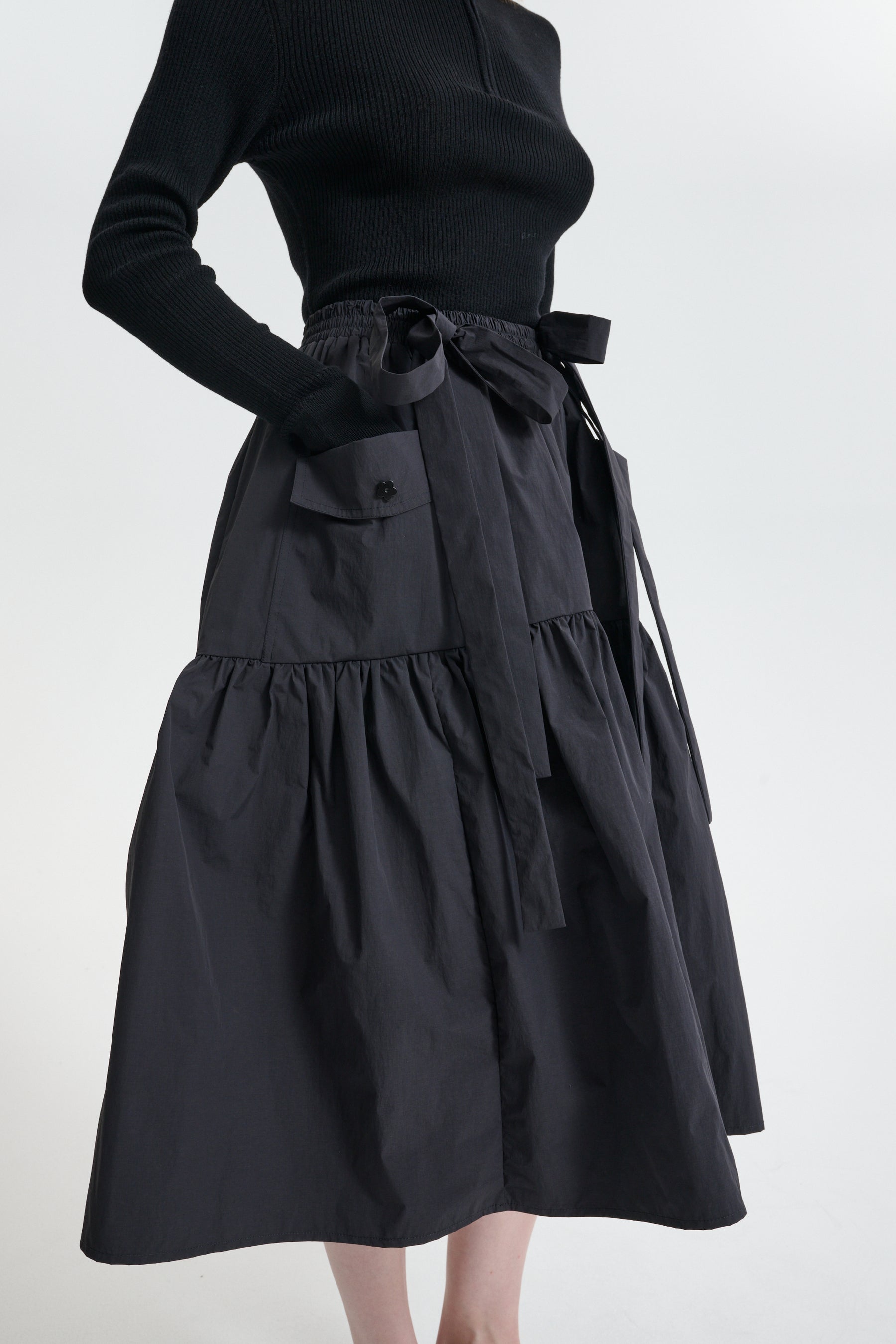 CBCAI | SKIRT CRISP RIPSTOP BLACK