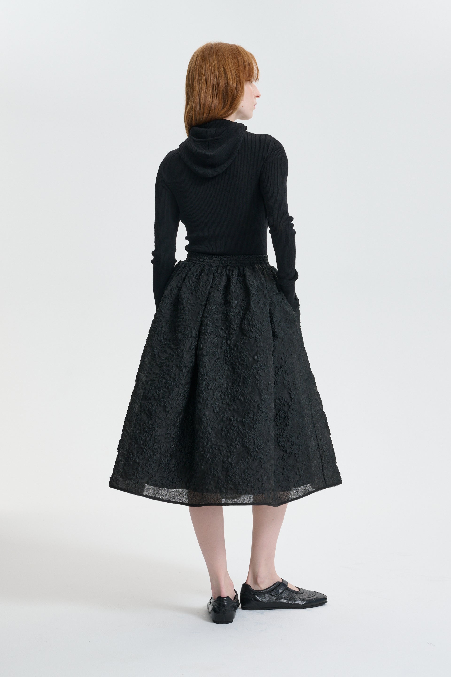 CBMALA | SKIRT GRASMERE MATELASSÉ BLACK – Cecilie Bahnsen