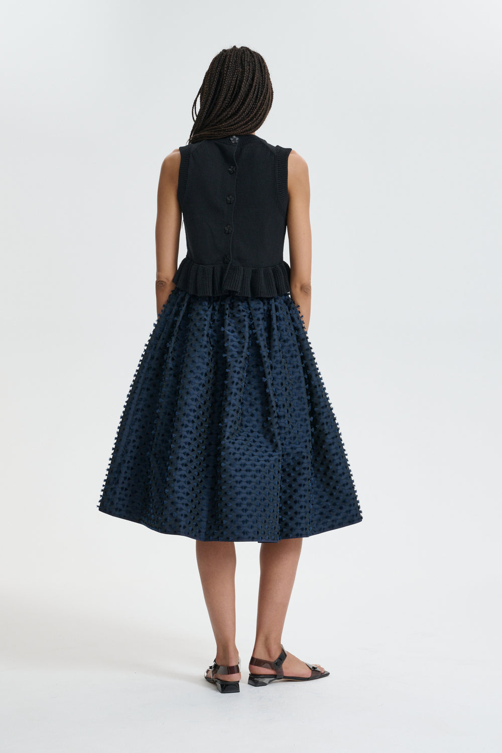 CBMALA | SKIRT FIAMMA FIL-COUPÉ NAVY