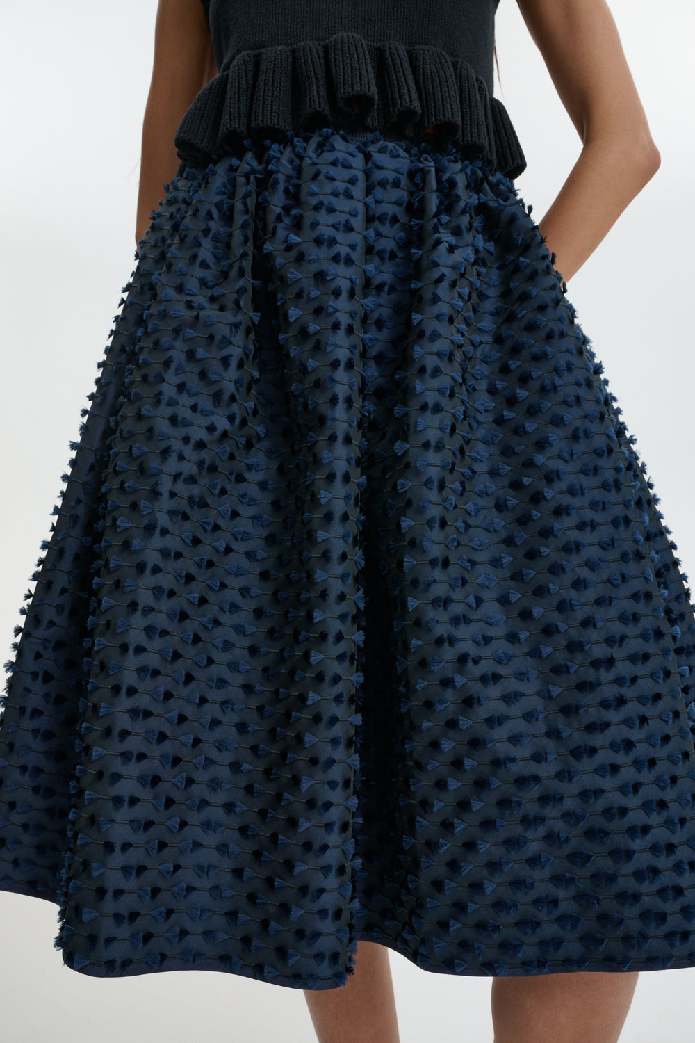 CBMALA | SKIRT FIAMMA FIL-COUPÉ NAVY