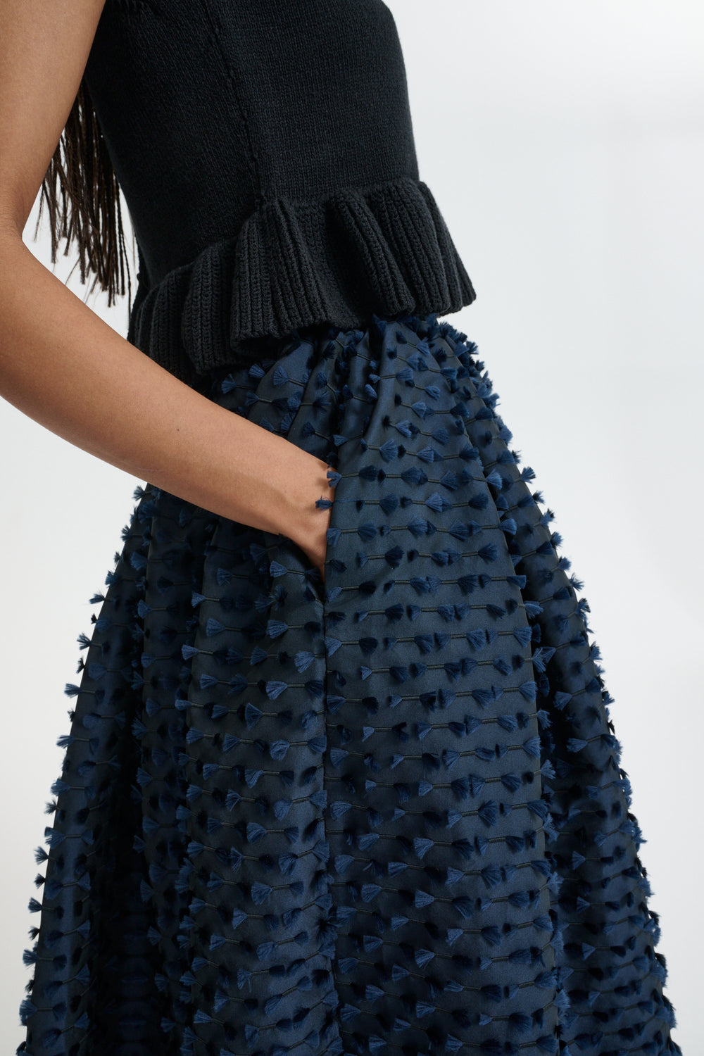 CBMALA | SKIRT FIAMMA FIL-COUPÉ NAVY
