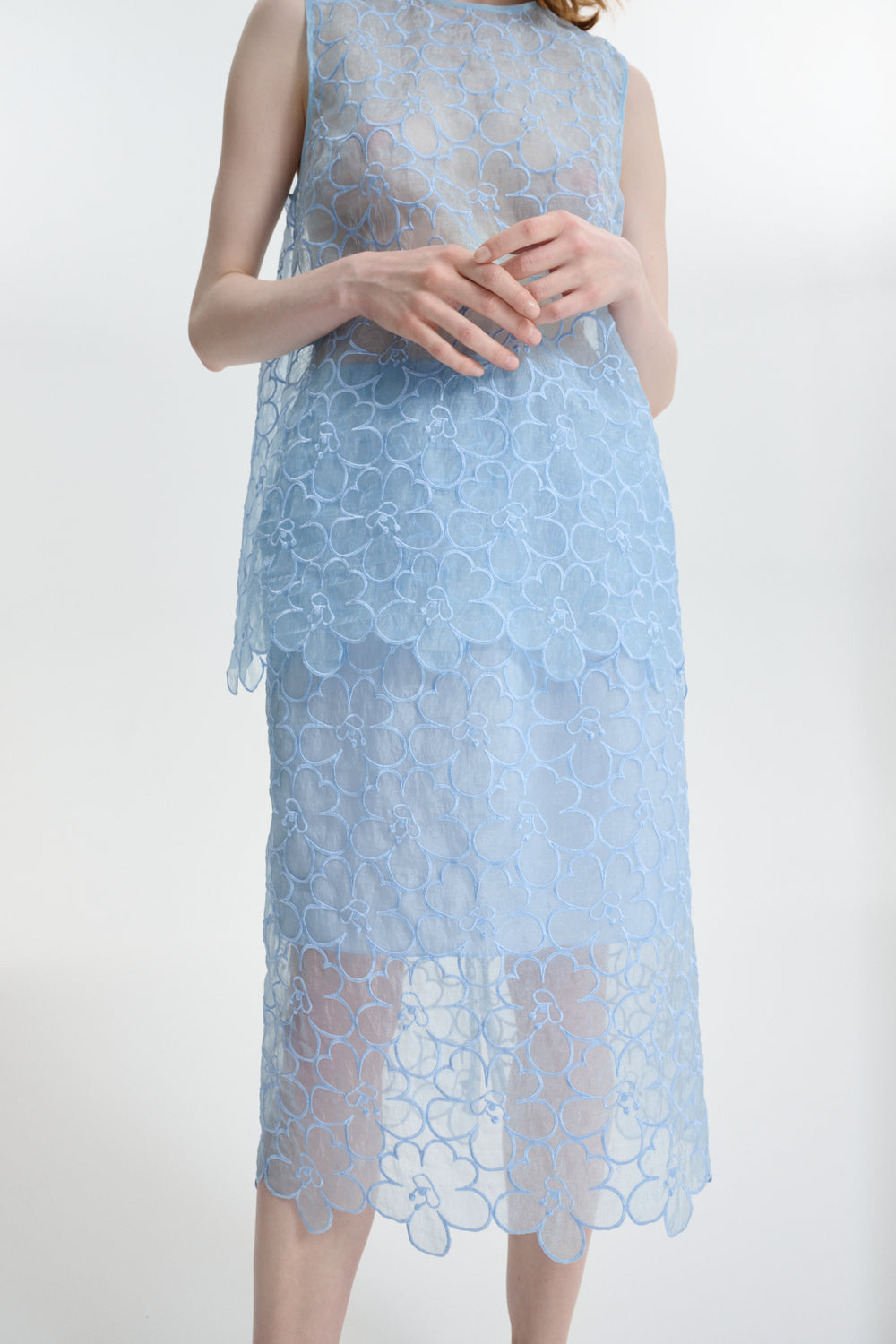 CBBRIA | SKIRT FELICIA EMBROIDERY LIGHT BLUE