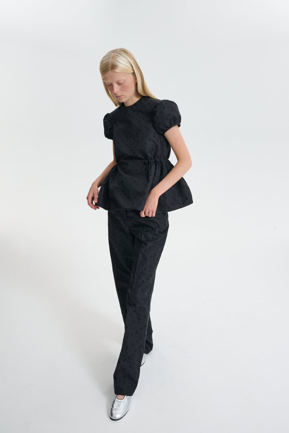 CBSONJA | TROUSERS IRIS JACCQUARD BLACK