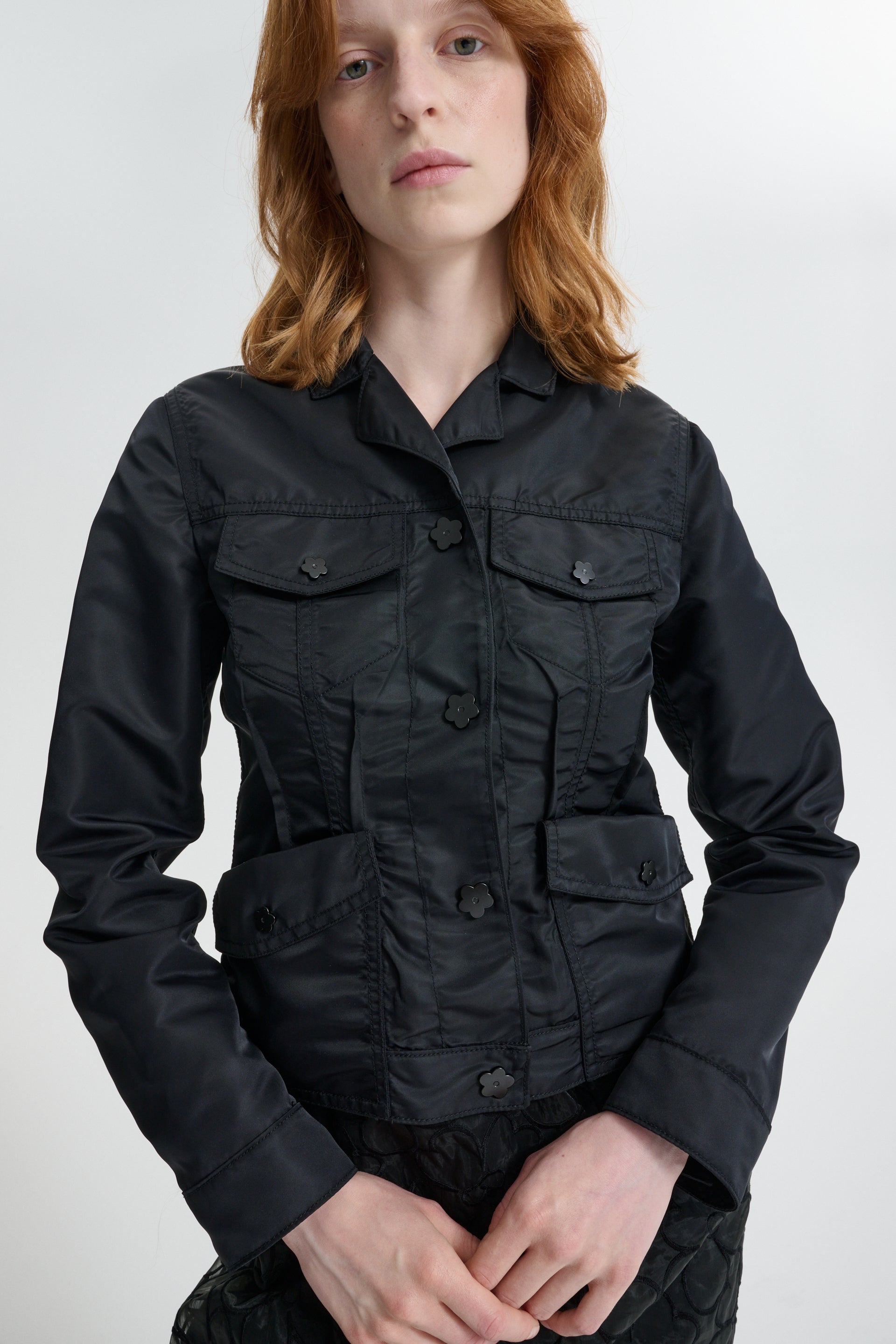 CBCLOVER | BLAZER TECHNICAL NYLON BLACK – Cecilie Bahnsen CBCLOVER | BLAZER TECHNICAL NYLON BLACK – Cecilie Bahnsen