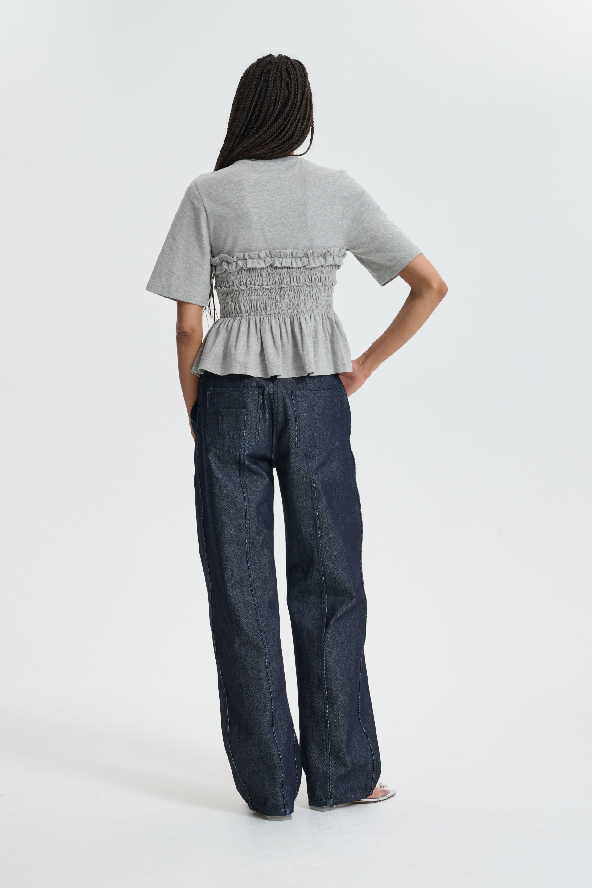 CBVILDE | T-SHIRT JERSEY GREY MELANGE – Cecilie Bahnsen