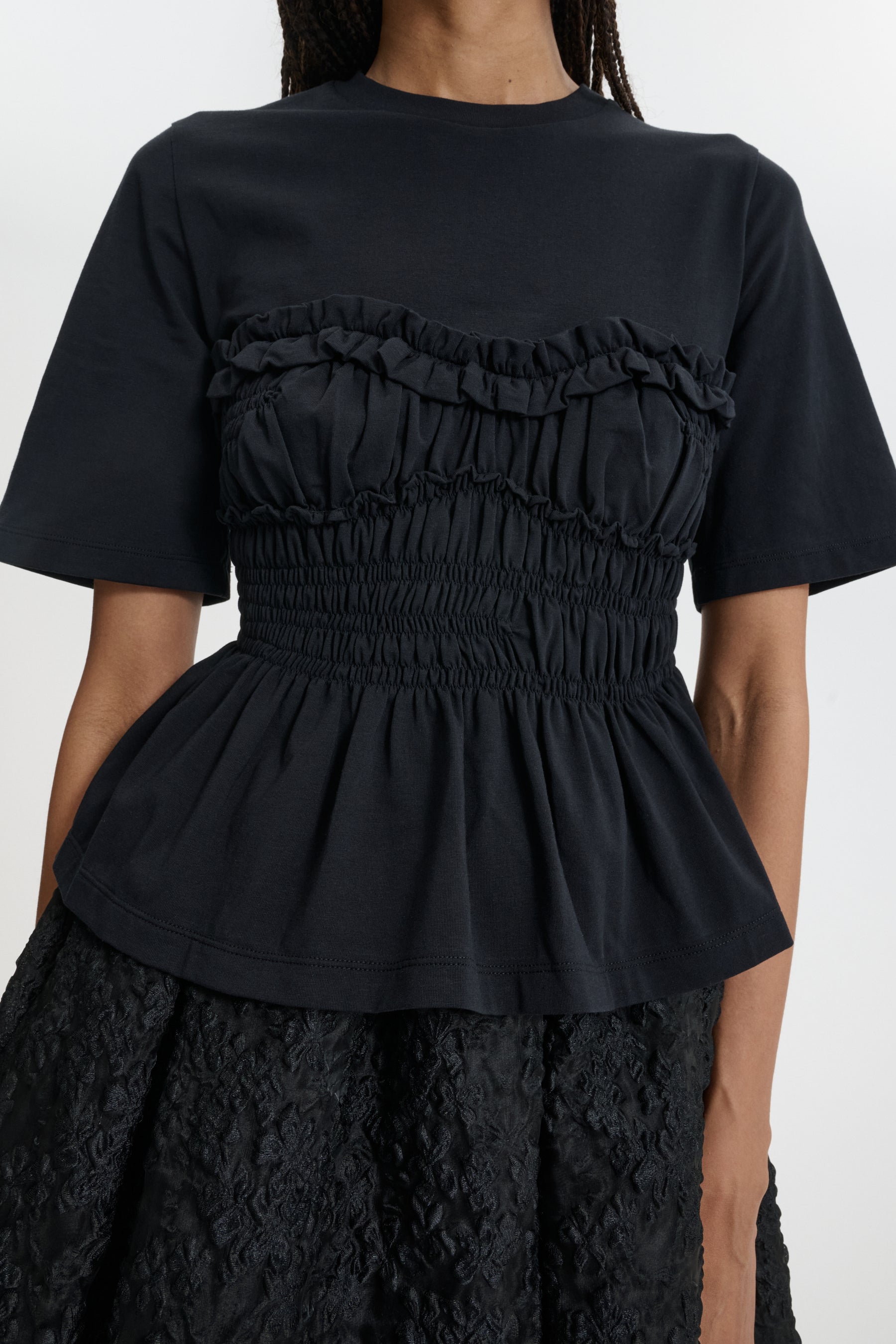 ENFOLD 2024SS WAVE SHIRRING BLOUSE 黒 ENFOLD】WAVE SHIRRING BLOUSE - メルカリ