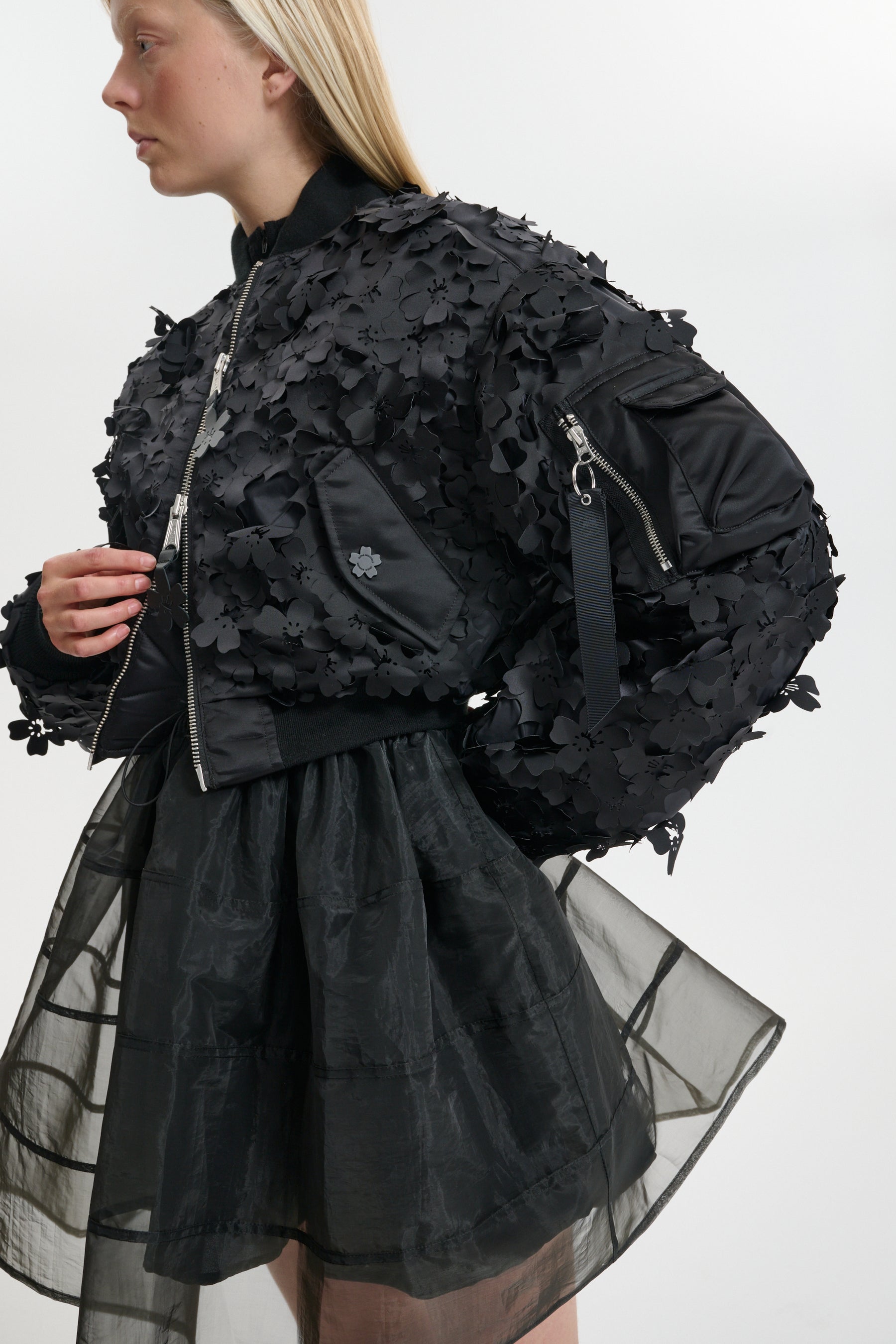 ALPHA X CB MA-1 | CR LASER CUT NYLON BLACK