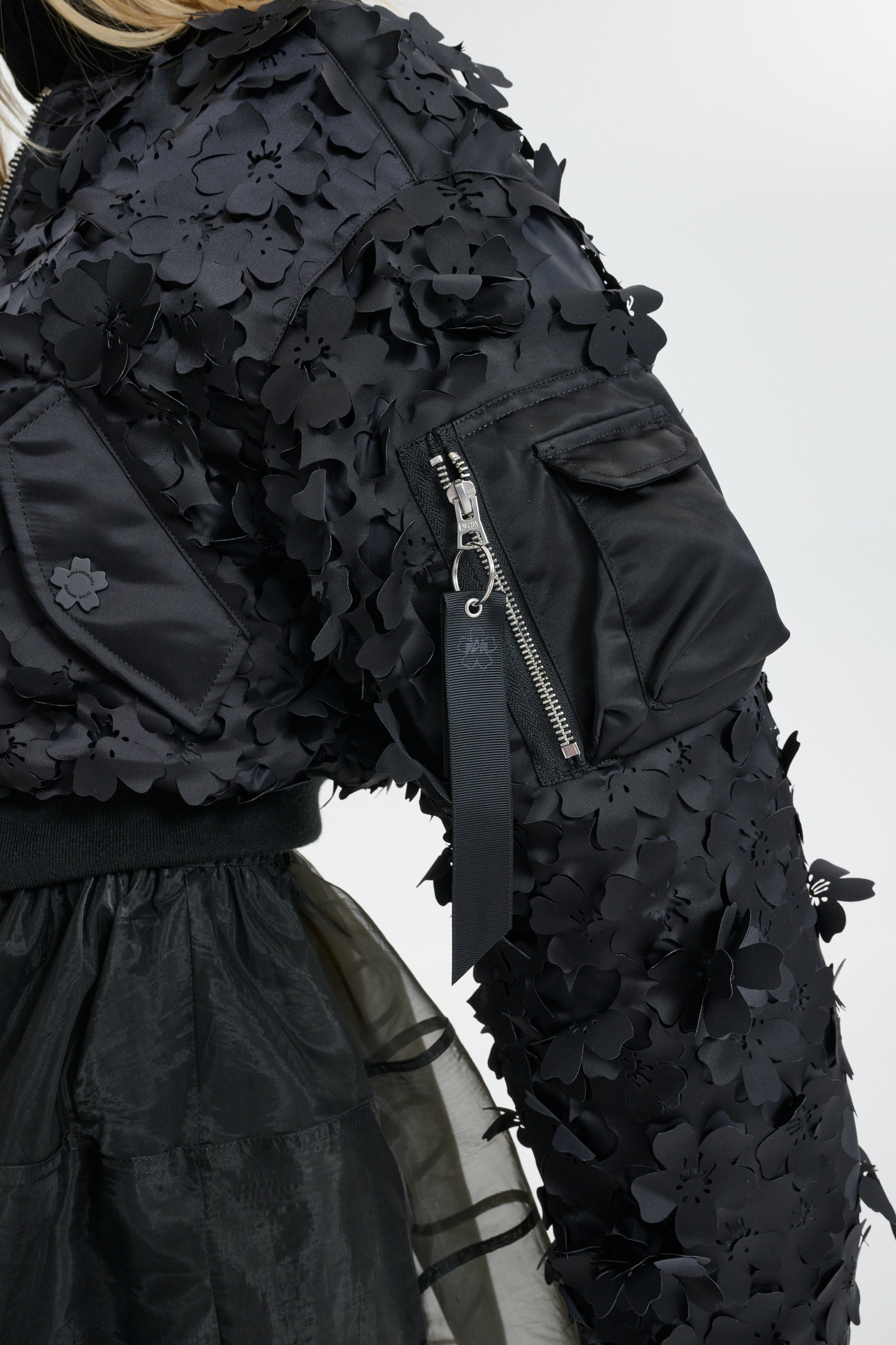 ALPHA X CB MA-1 | CR LASER CUT NYLON BLACK