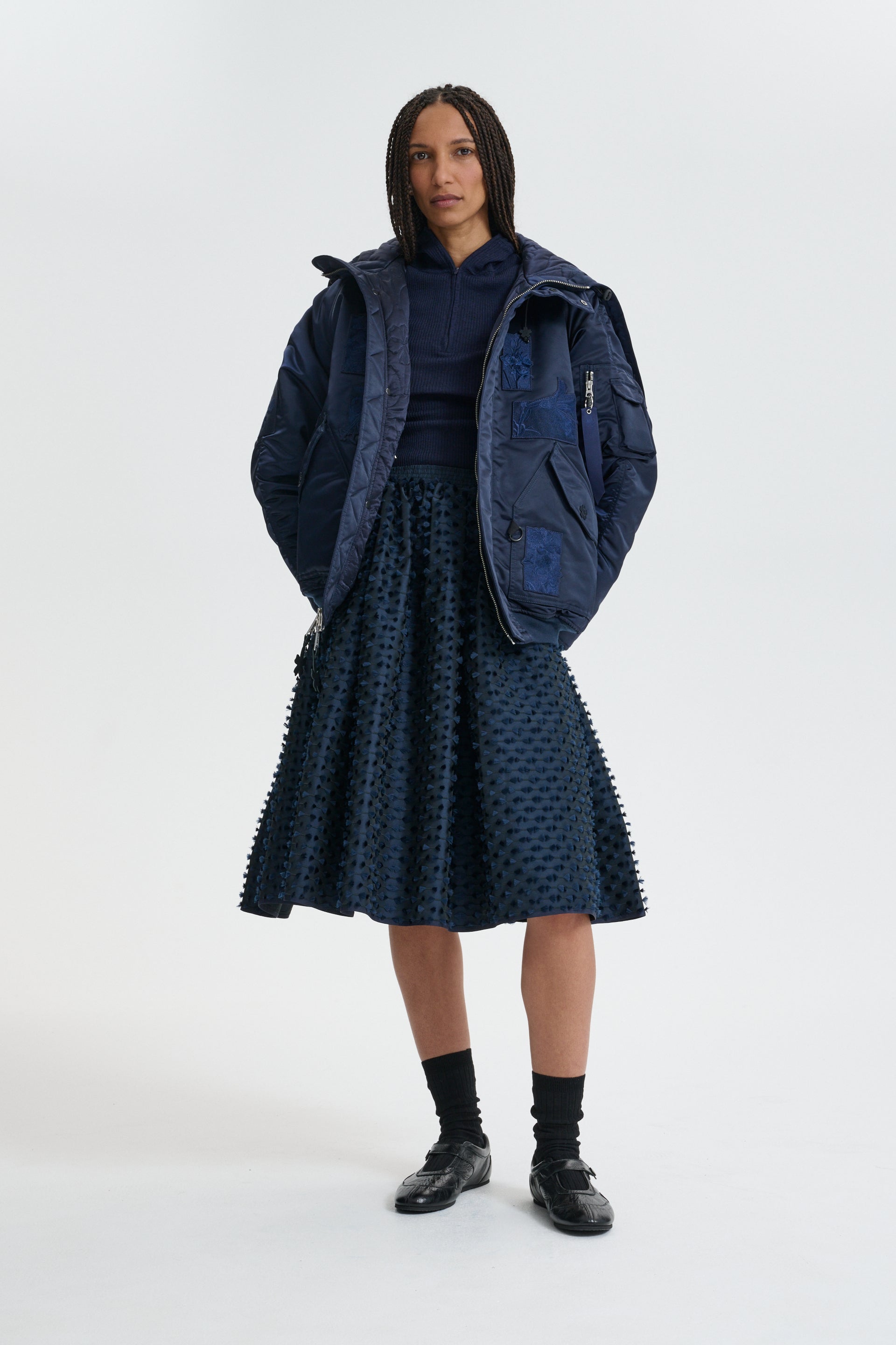 ALPHA X CB N-2B | PATCH CR NYLON NAVY – Cecilie Bahnsen