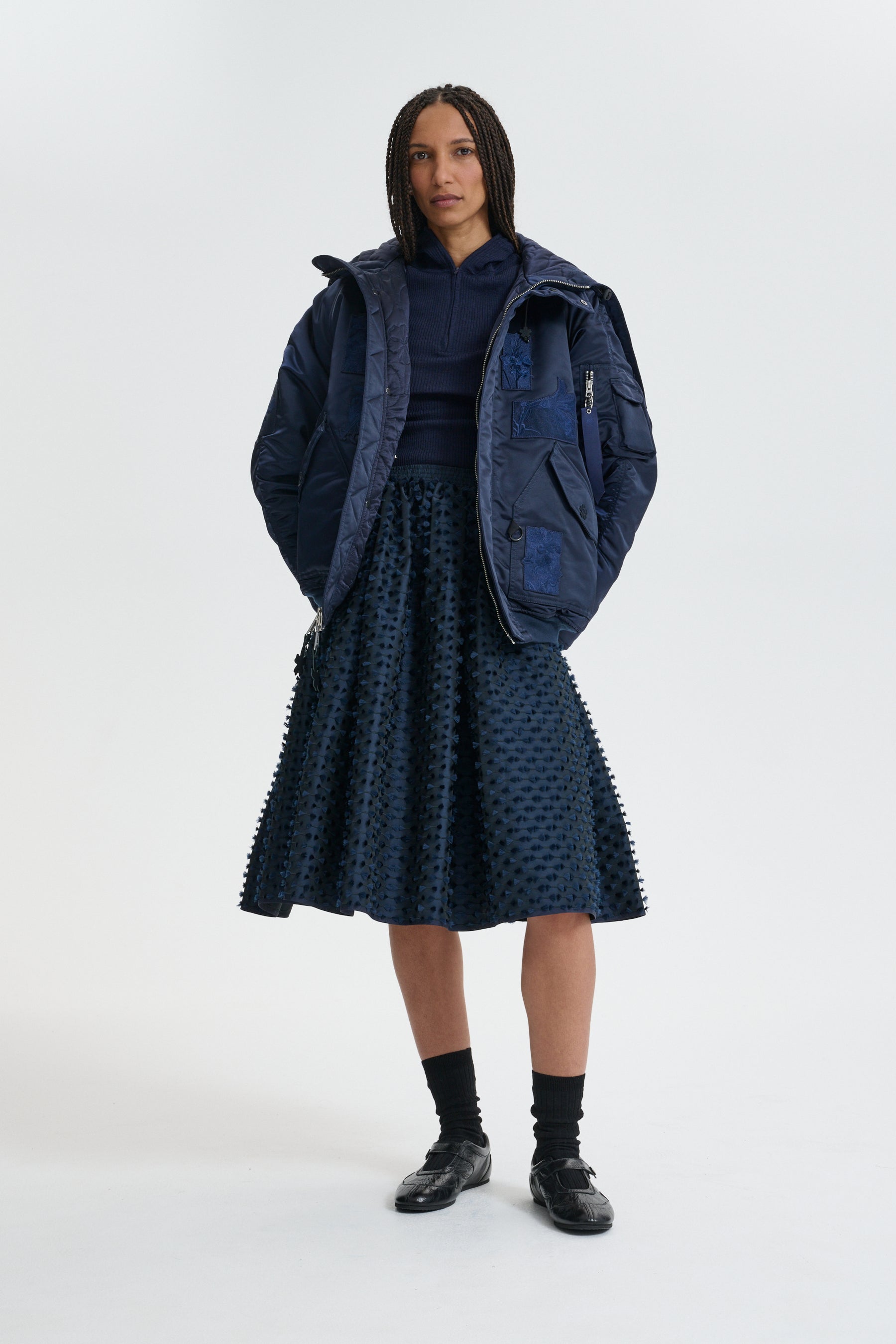 ALPHA X CB N-2B | PATCH CR NYLON NAVY