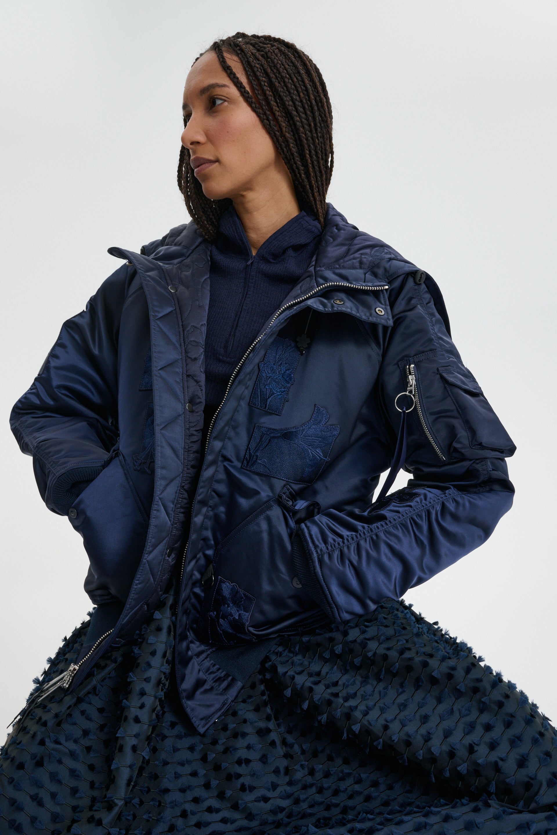 ALPHA X CB N-2B | PATCH CR NYLON NAVY – Cecilie Bahnsen