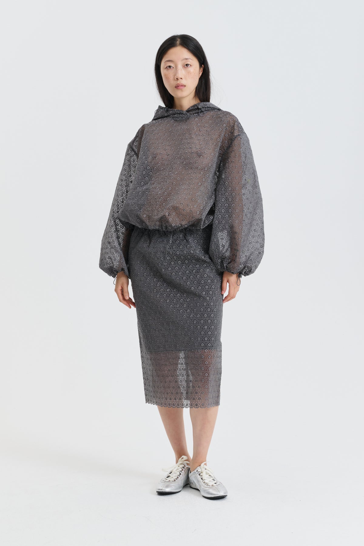 CBBRIA | SKIRT MEADOW EMBROIDERY GREY
