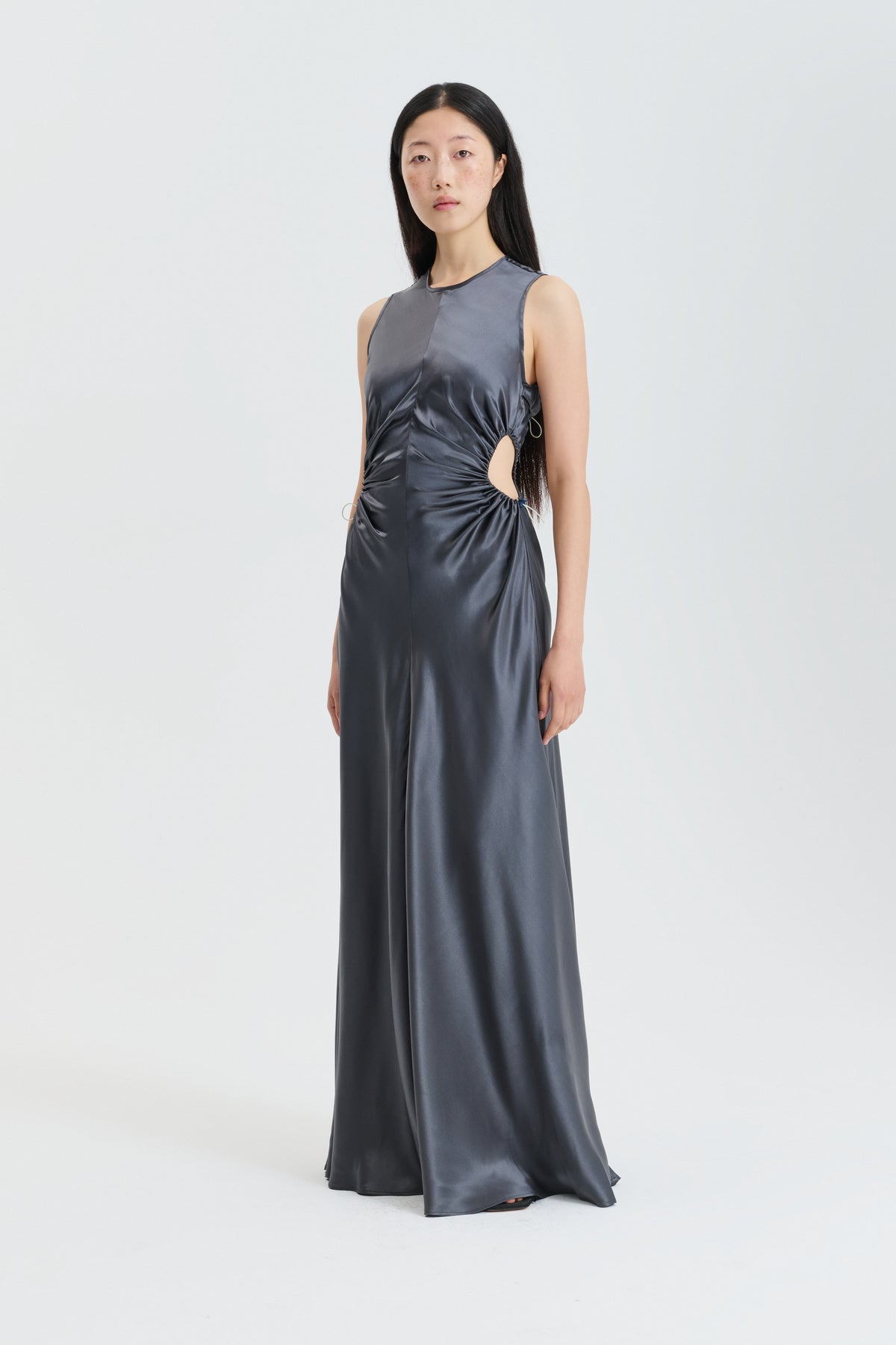 CBFELINE | GOWN SILK SATIN GREY