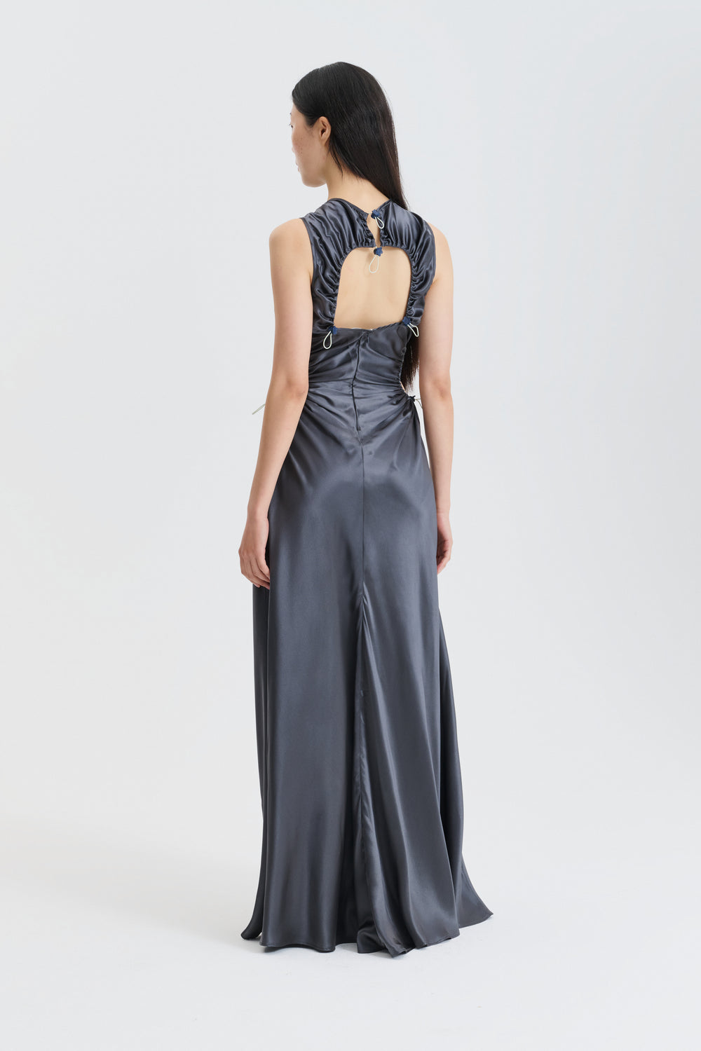 CBFELINE | GOWN SILK SATIN GREY
