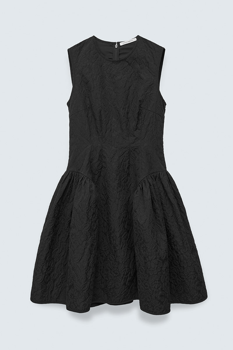 CBFLODIE | DRESS FLORATINI MATELASSÉ BLACK
