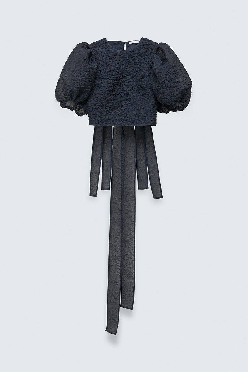 CBFARIS | TOP BRODIA MATELASSÉ NAVY