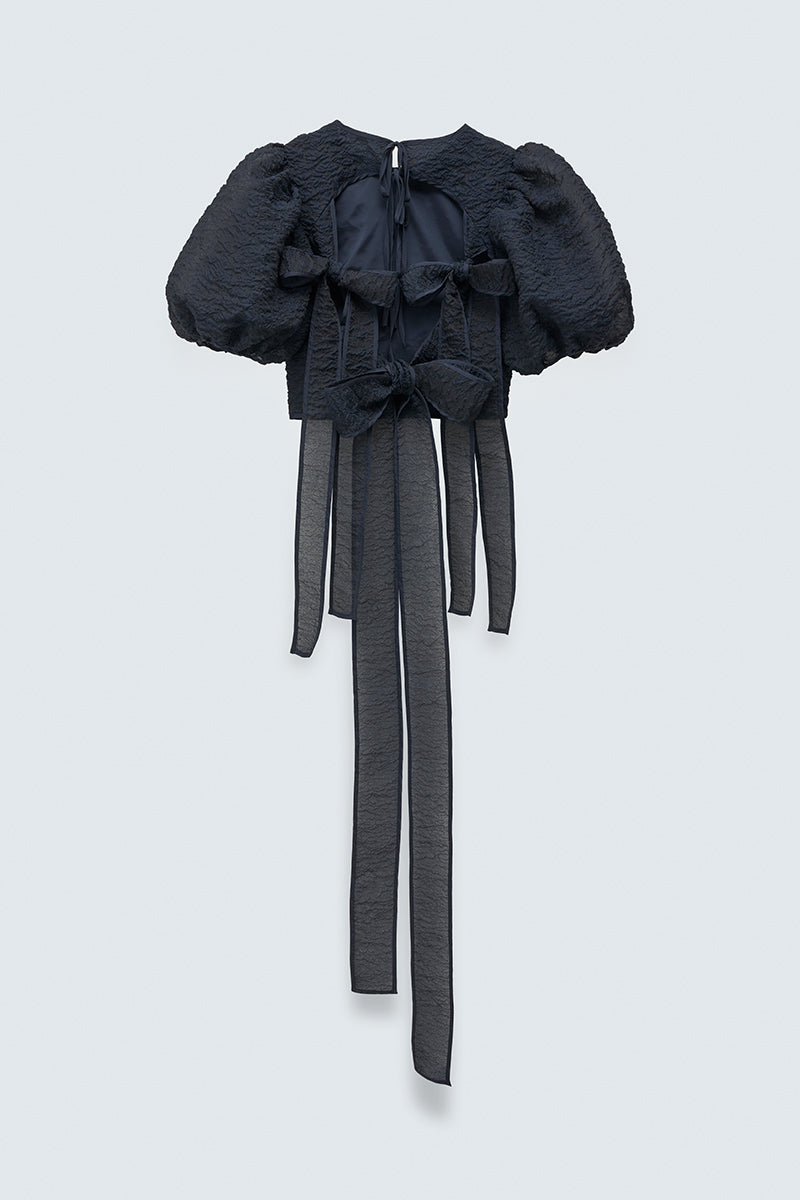 CBFARIS | TOP BRODIA MATELASSÉ NAVY