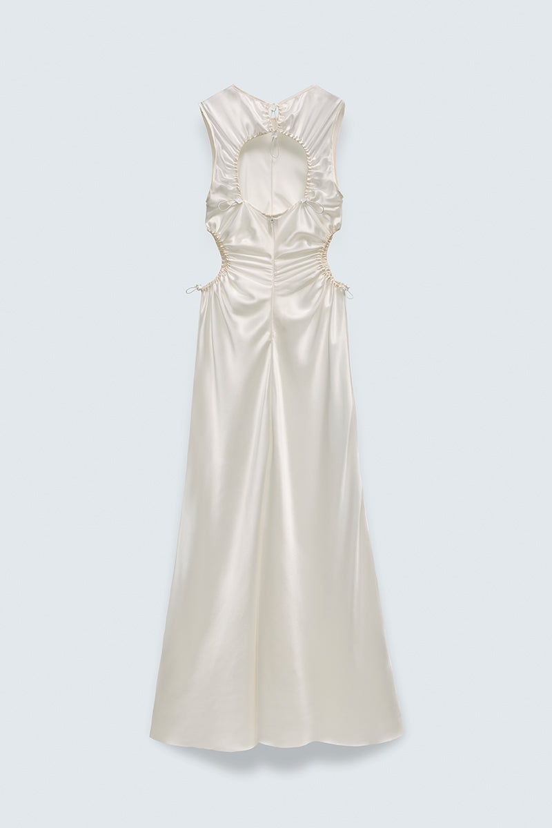CBFELINE | GOWN SILK SATIN IVORY