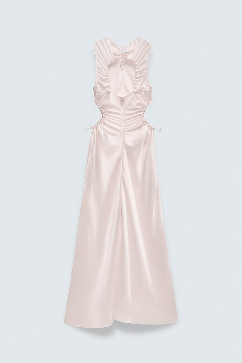 CBFELINE | GOWN SILK SATIN BLUSH PINK