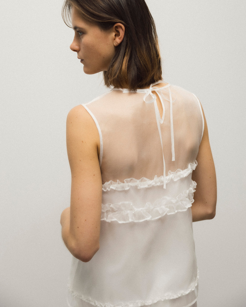 ORIETTA | TOP ORGANZA WHITE NONA