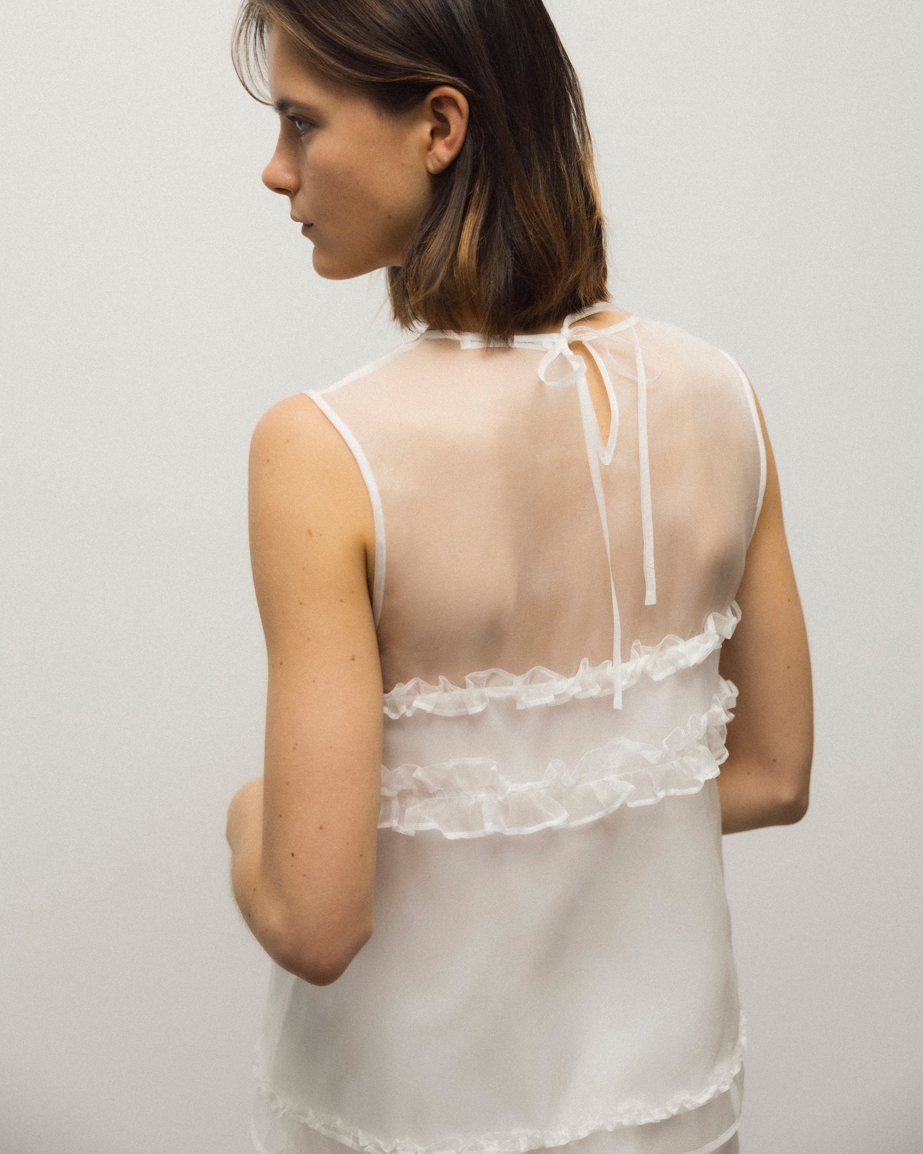 【Cecilie Bahnsen】ORIETTA TOP ORIETTA | TOP ORGANZA WHITE NONA