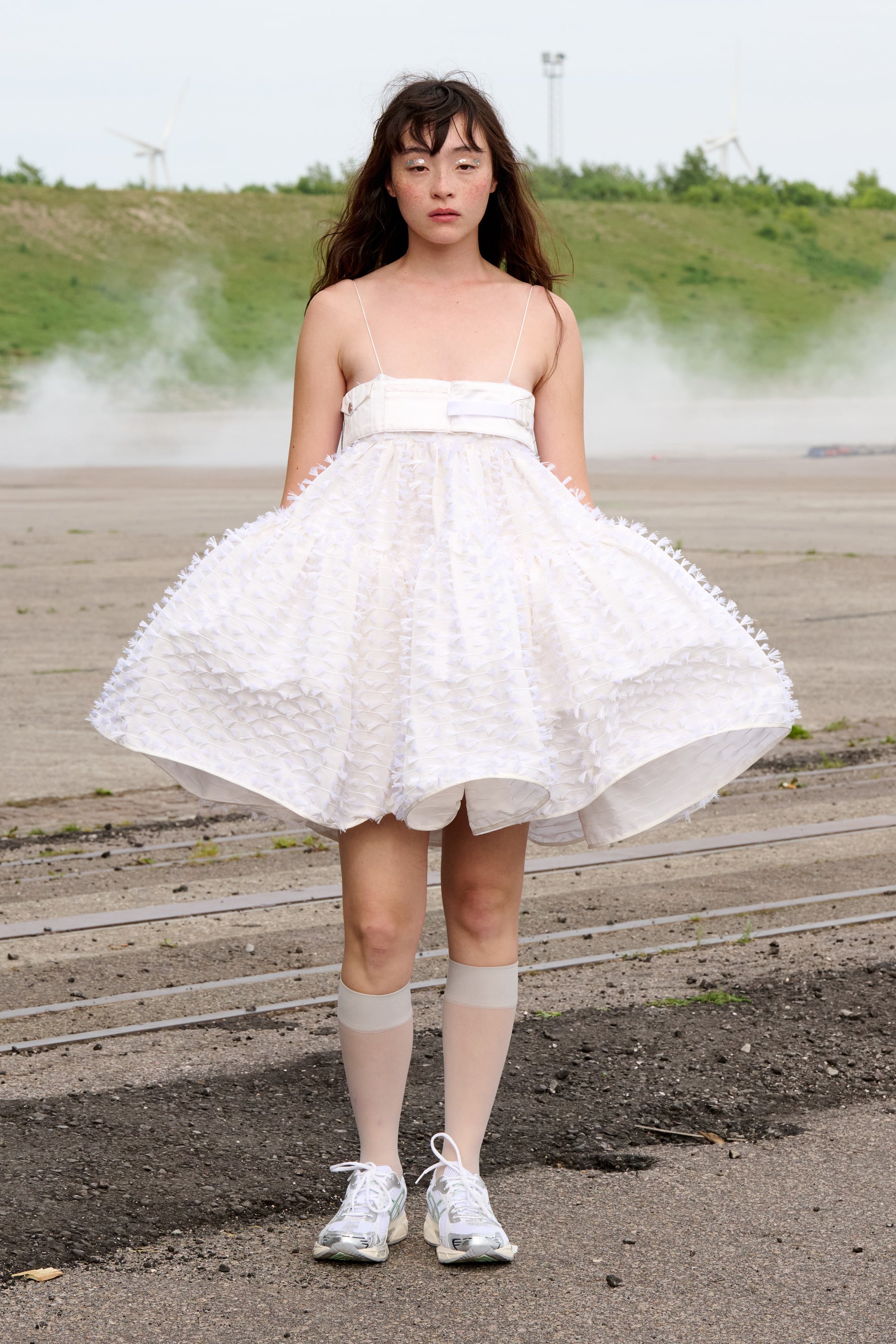 OBERRA | DRESS FIAMMA FIL-COUPE WHITE - LOOK 16 OBERRA | DRESS FIAMMA FIL-COUPE WHITE - LOOK 16