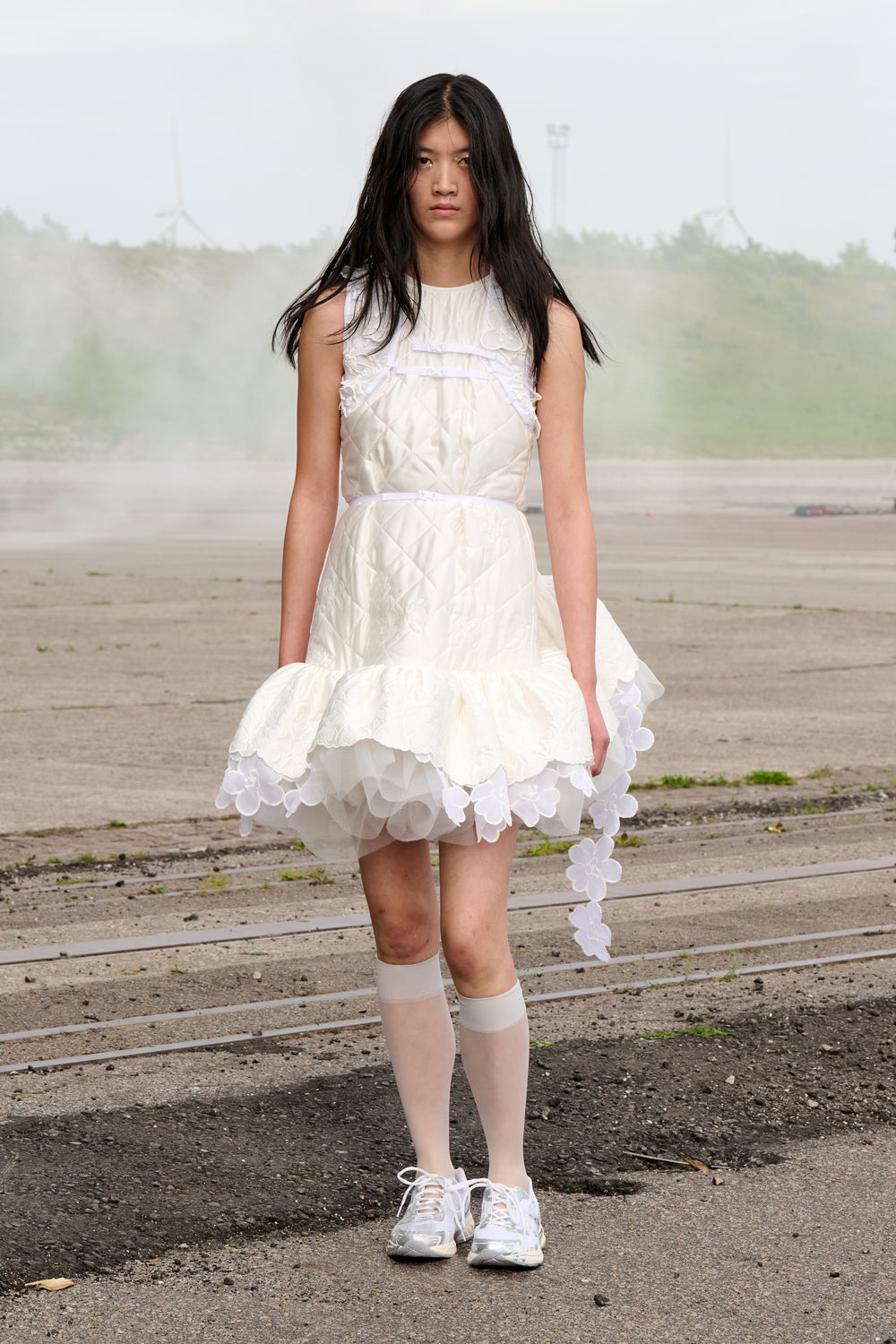 BOSCO | DRESS QUILTED SILK WHITE - LOOK 24