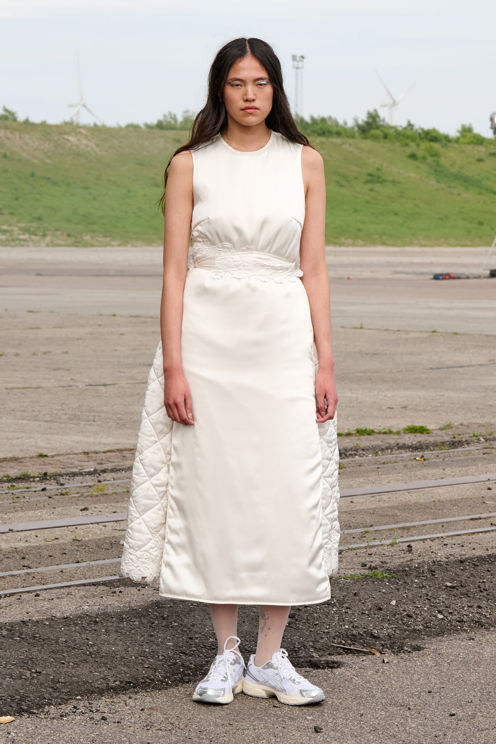 DEVIN | DRESS WADDED SILK SATIN WHITE - LOOK 28 BRIDAL