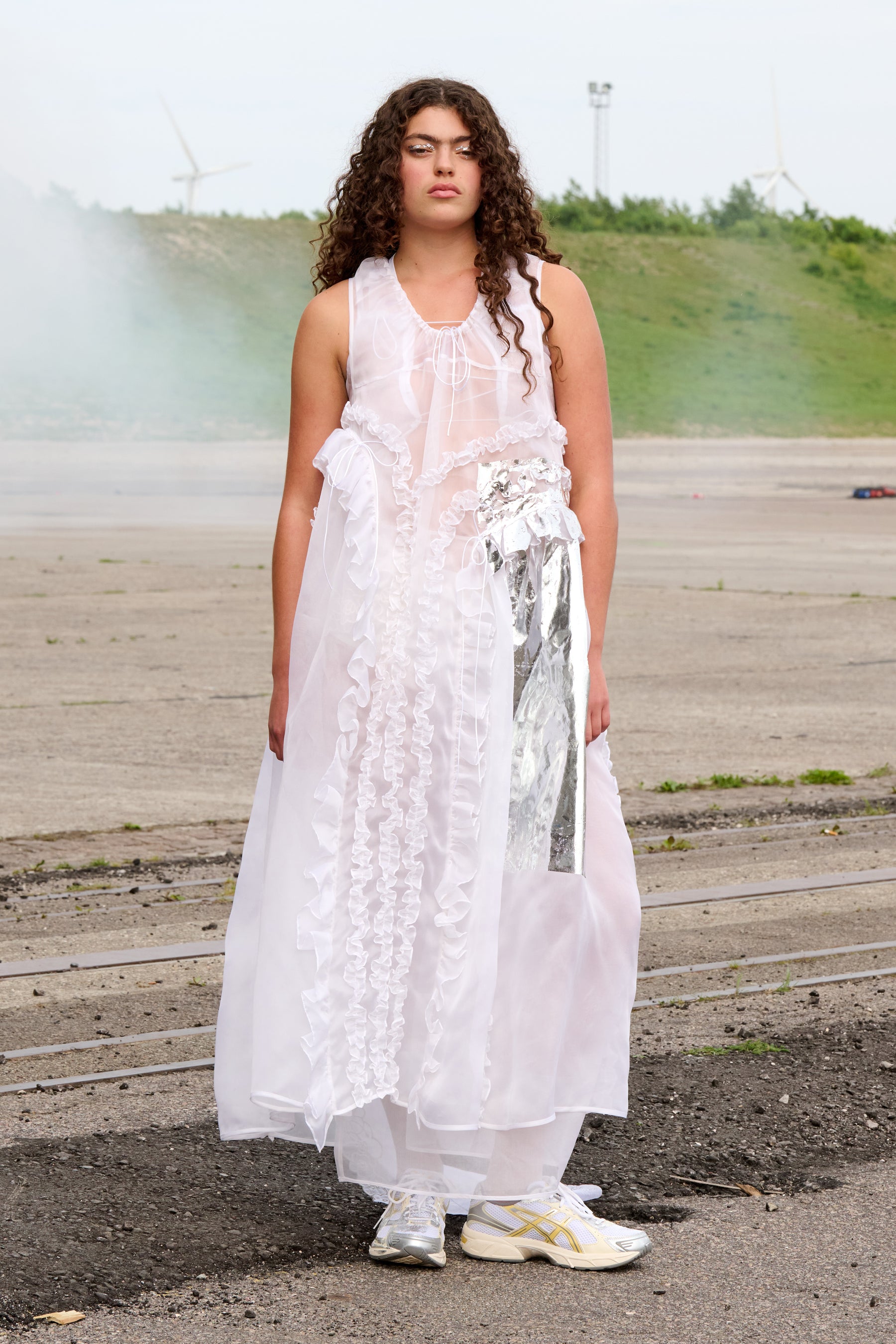 OPAL | DRESS SILK ORGANZA WHITE - LOOK 9