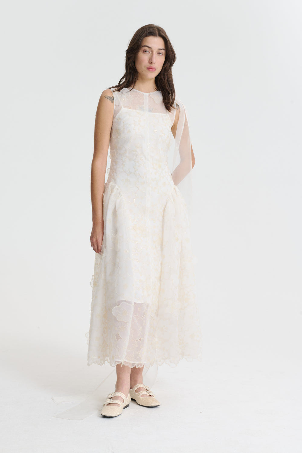 STINE | DRESS CAMELLIA 3D FRULLI CLEAR