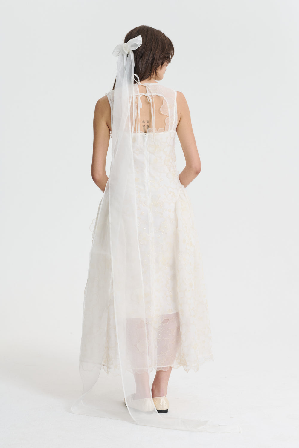 STINE | DRESS CAMELLIA 3D FRULLI CLEAR