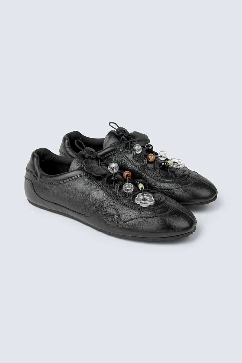 CBBLAISE | SNEAKERS TEXTURED LEATHER BLACK