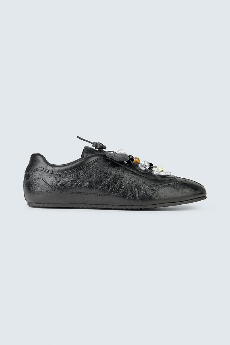 CBBLAISE | SNEAKERS TEXTURED LEATHER BLACK