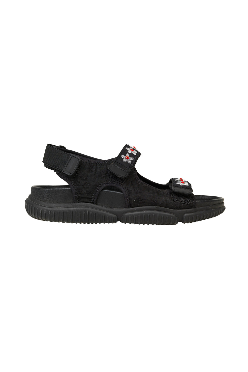 VALERIA | TRUEAL EMBELLISHED CLOQUE BLACK/RED