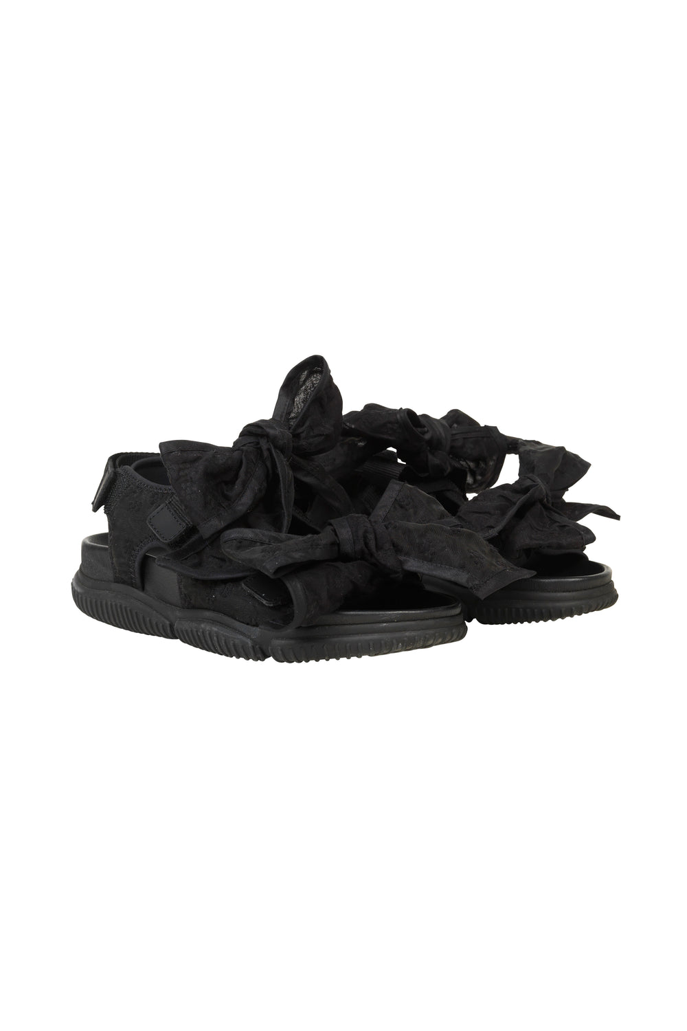 VALERIA | TRUEAL CLOQUÉ BLACK/BLACK BOWS