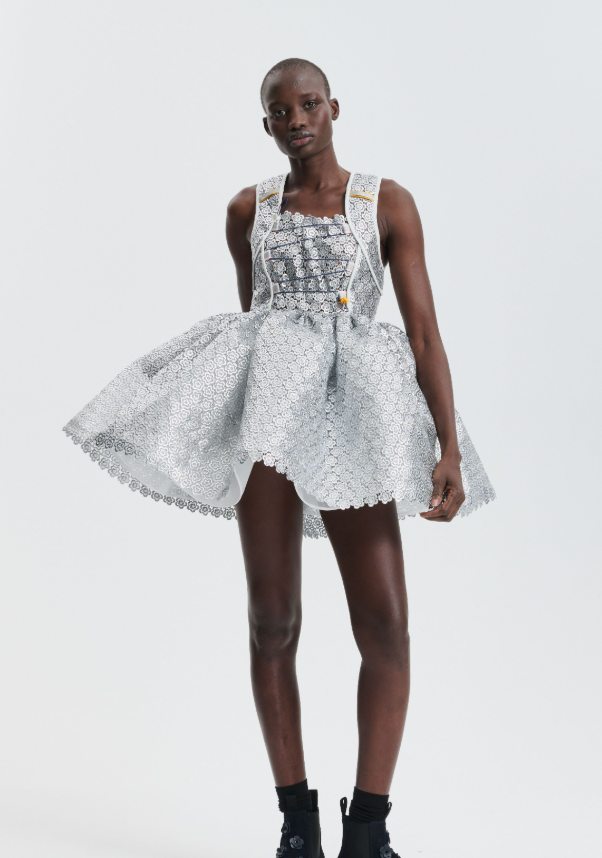 CBFINOT | DRESS MEADOW GUIPURE SILVER